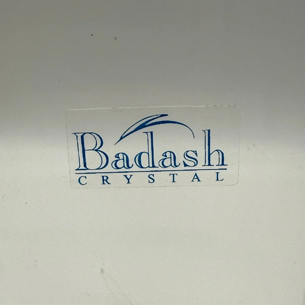 Badash Crystal Vase 7in Clear Rectangular Heavy Base Modern Home Decor